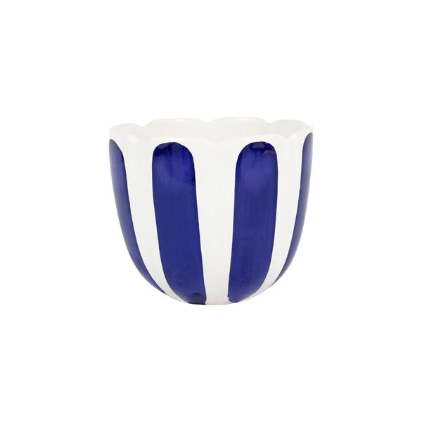 Cobalt Striped Tulip Cachepot