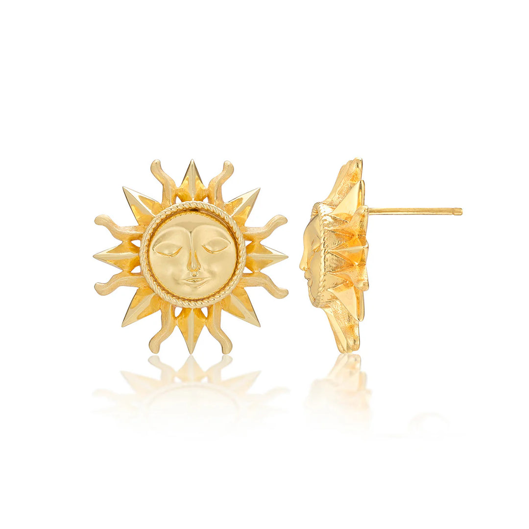 Soleil Stud Earrings, Gold