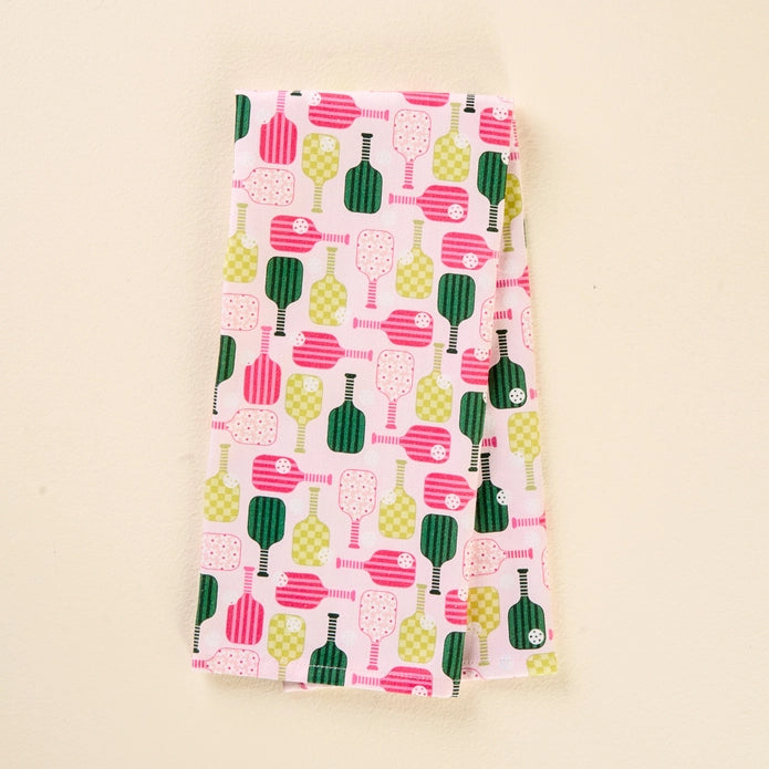 Pink Pickleball Tea Towel