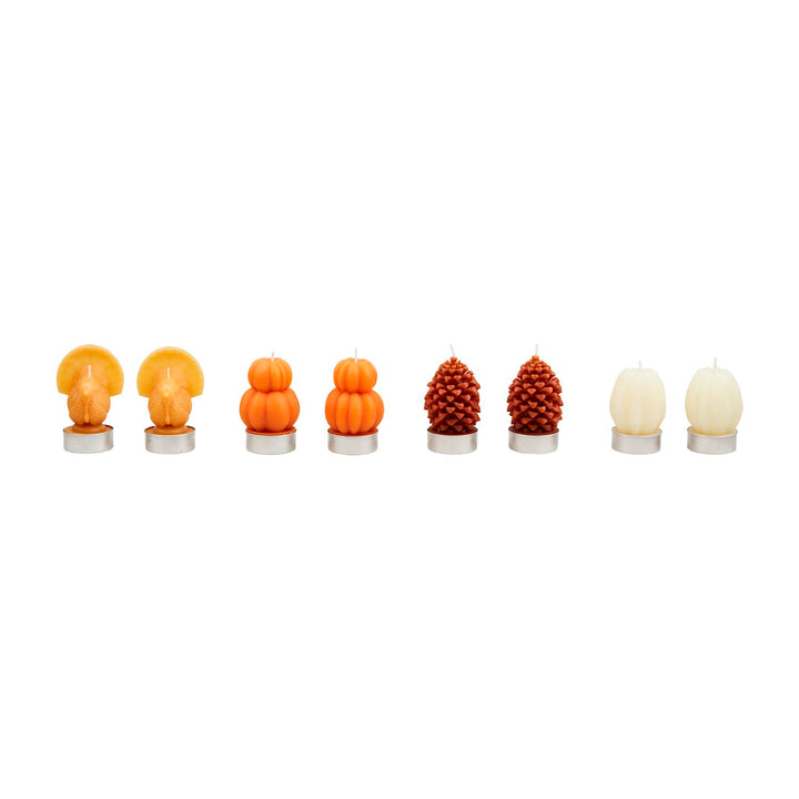 Fall Tea Light Set-White Pumpkin