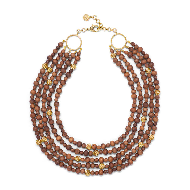 Earth Goddess Beads 5-Strand Necklace, 18+2&