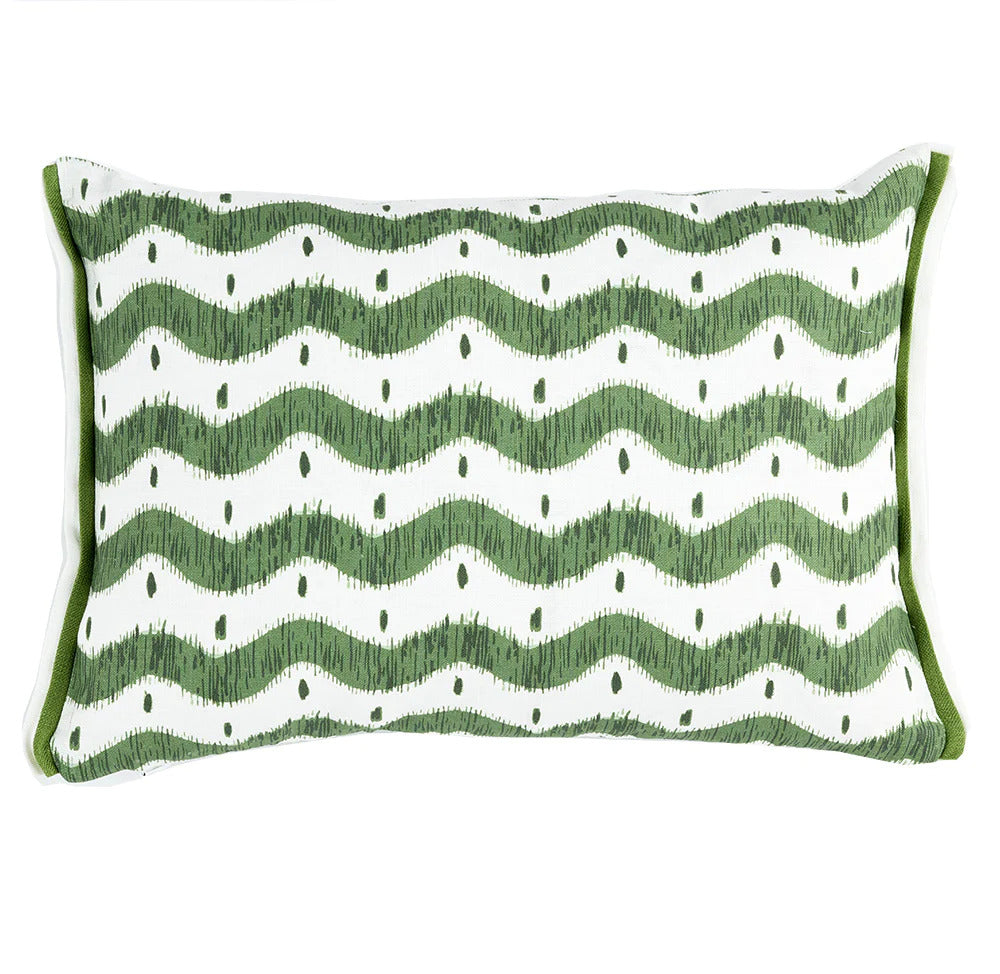 Forest Green Wave Pillow