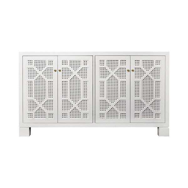 White Trellis Cane Buffet