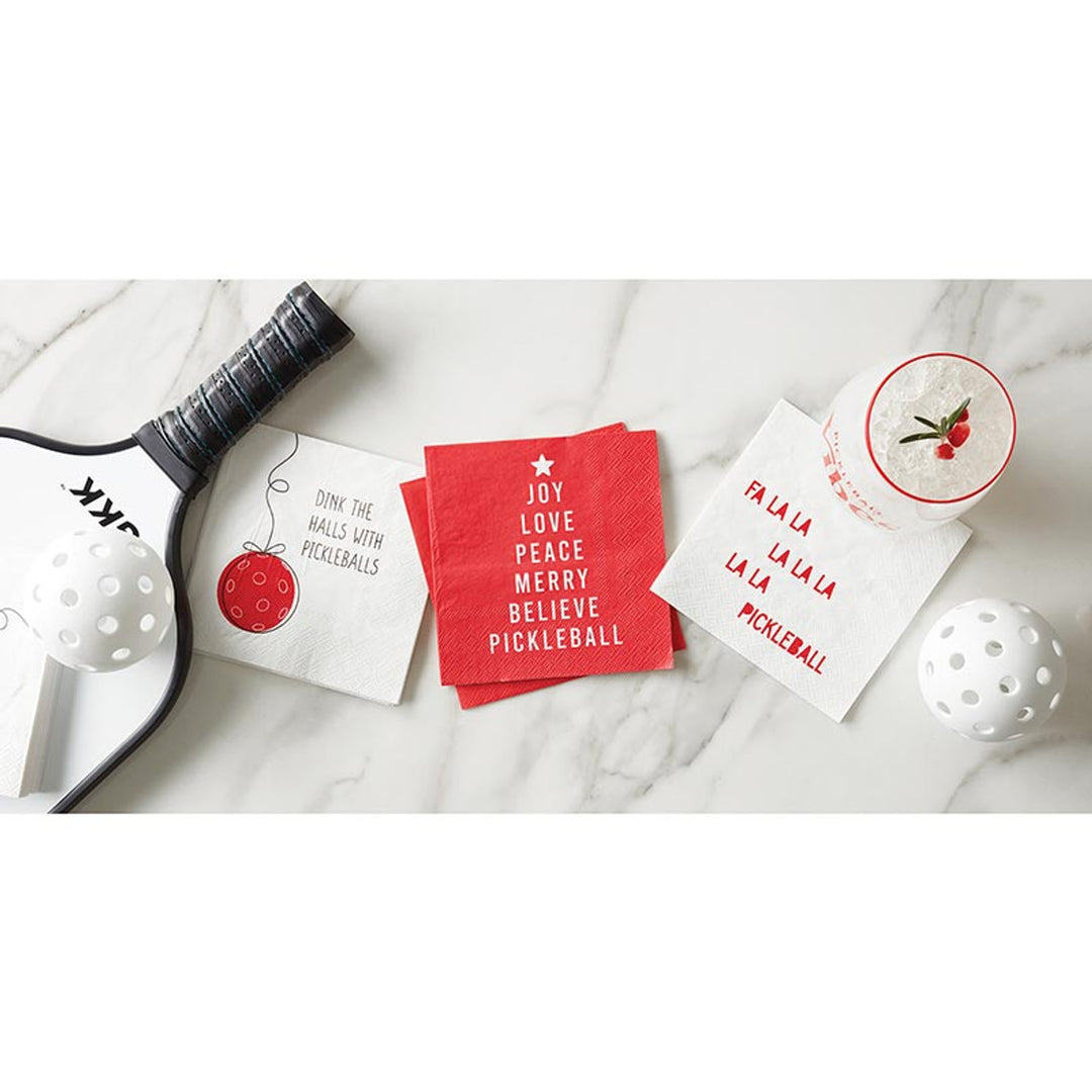 Joy Love Peace Pickleball Cocktail Napkin
