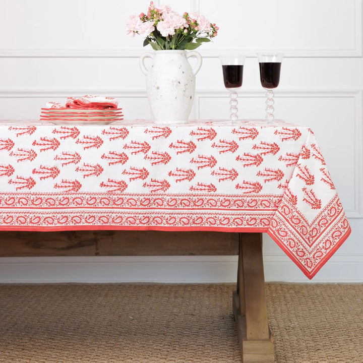 Sagar Red &amp; Pink Tablecloth