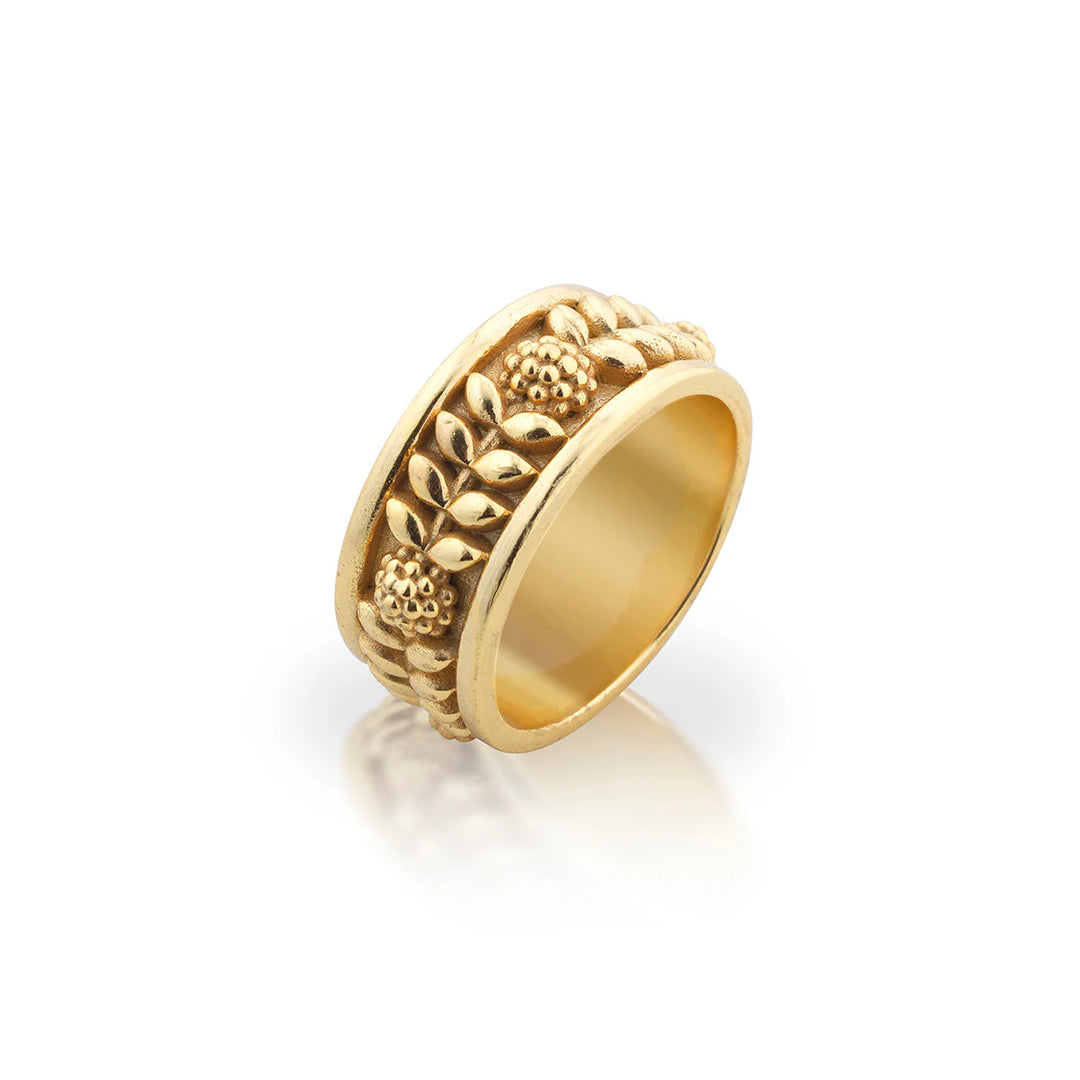 Berry Vine Ring, Size 7, Gold