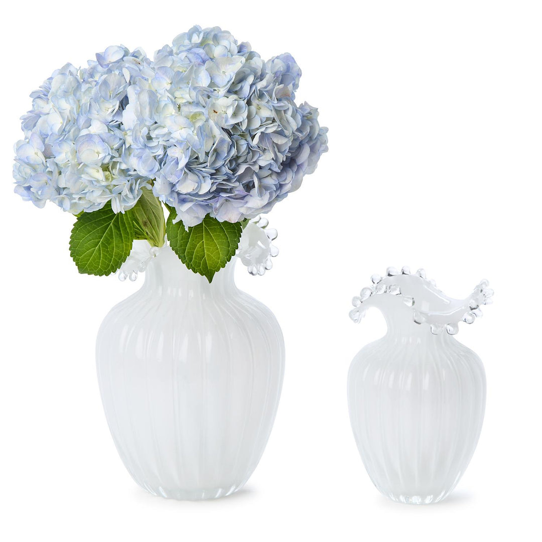 Glass Pearl White Vase