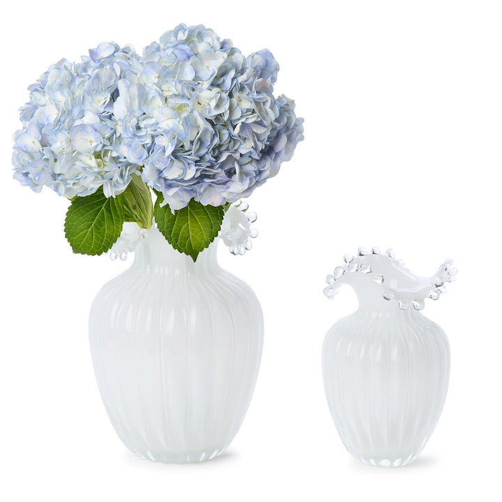 Glass Pearl White Vase