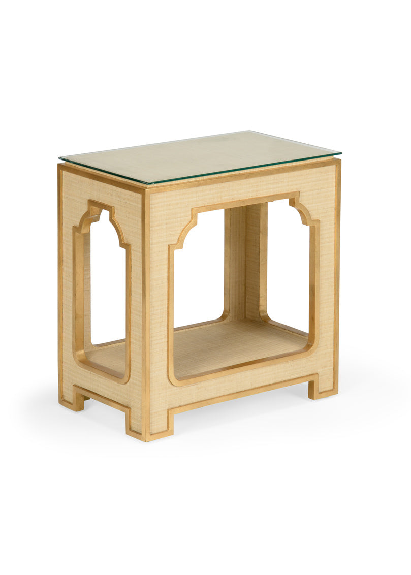 Raffia Side Table