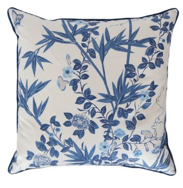 Jardin De Chine Pillow-Porcelain
