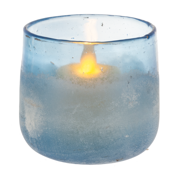 Frosted Tealight Holder Pair