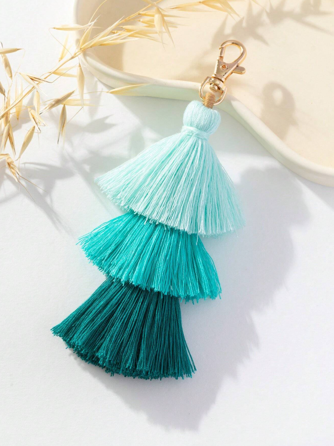 Tassel Bag Charm- Turquoise