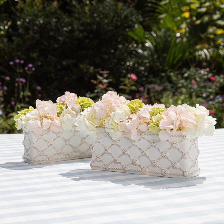 Berry &amp; Thread Petite Parterre Garden 8" Planter Whitewash