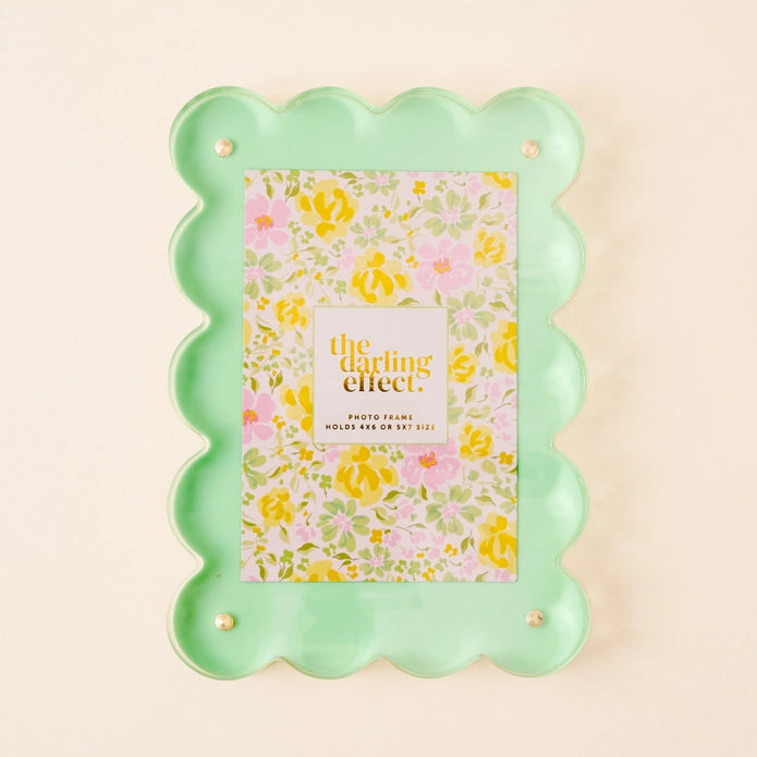 Rectangle Scalloped Acrylic Frame