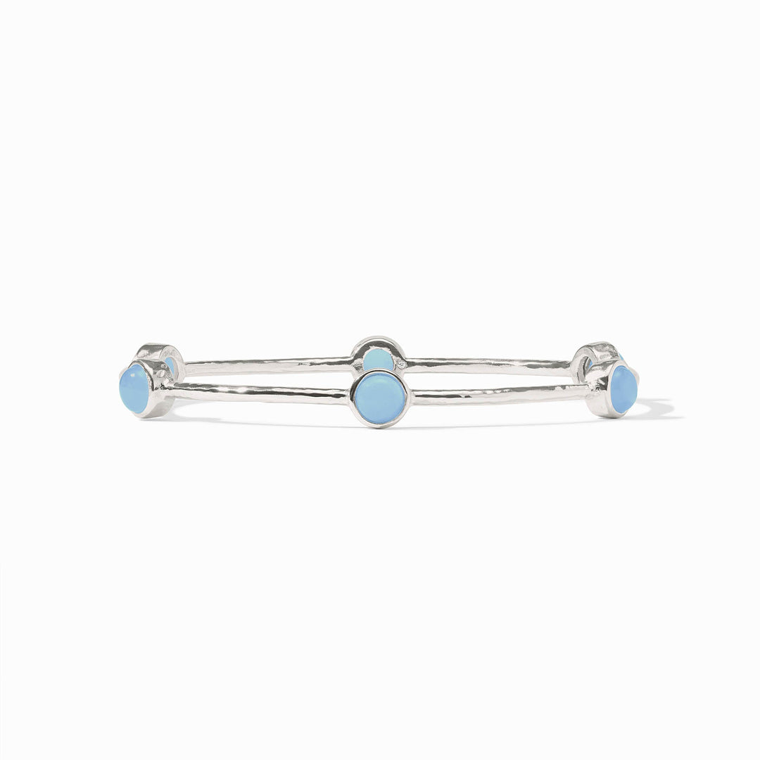 Milano Luxe Bangle - Silver Medium Blue