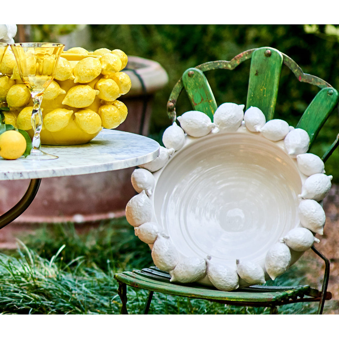 White Ceramic Lemon Bowl