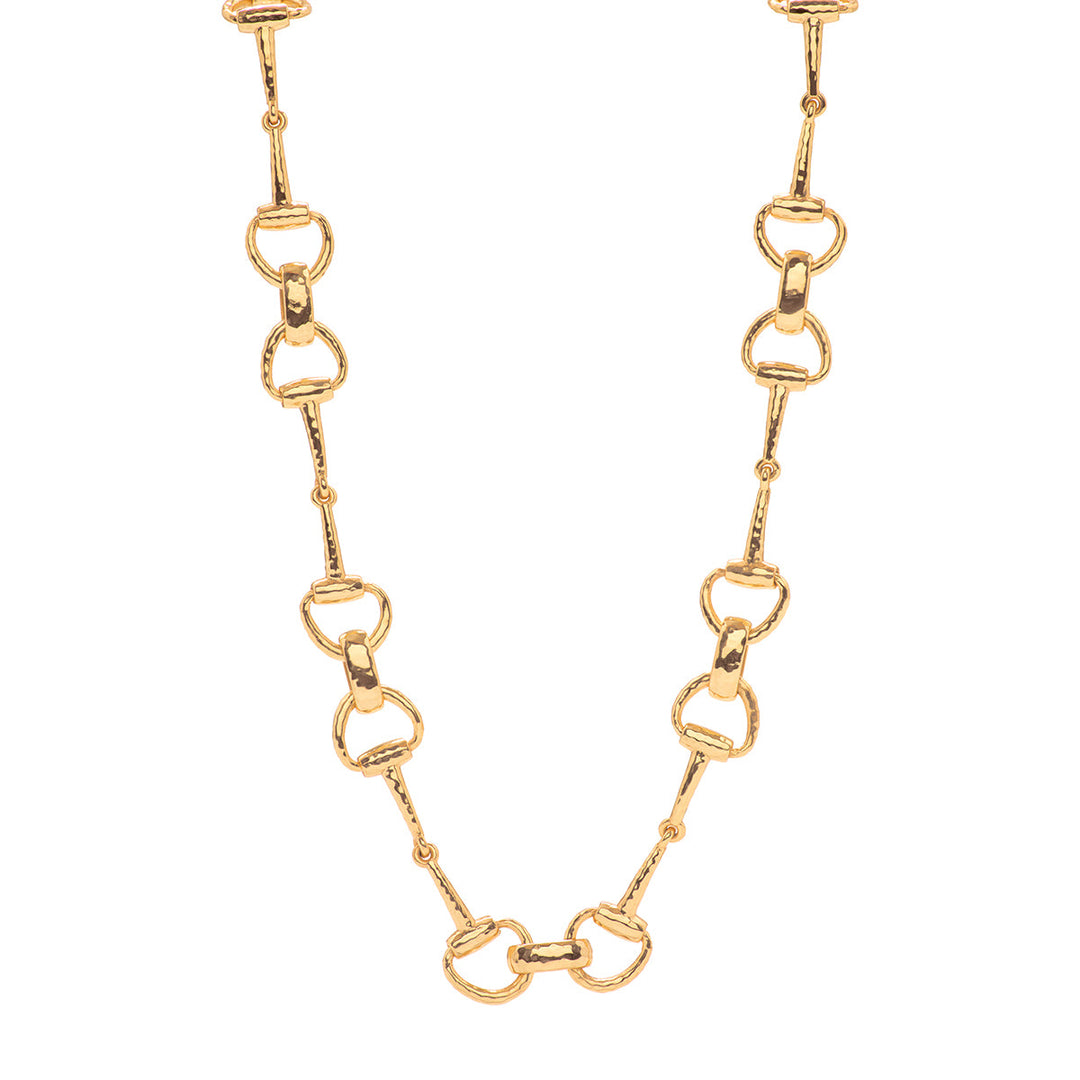 Snaffle Bit Chain Necklace, 20"- Gold