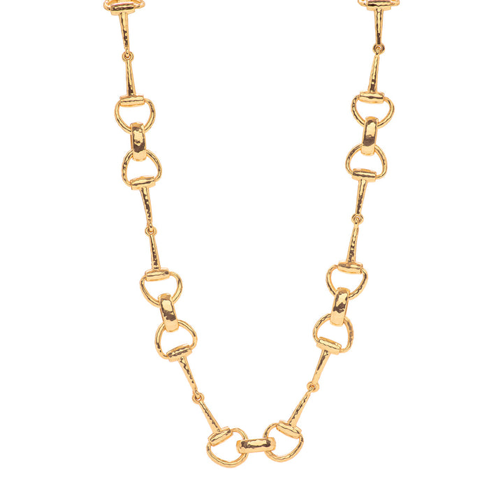 Snaffle Bit Chain Necklace, 20"- Gold