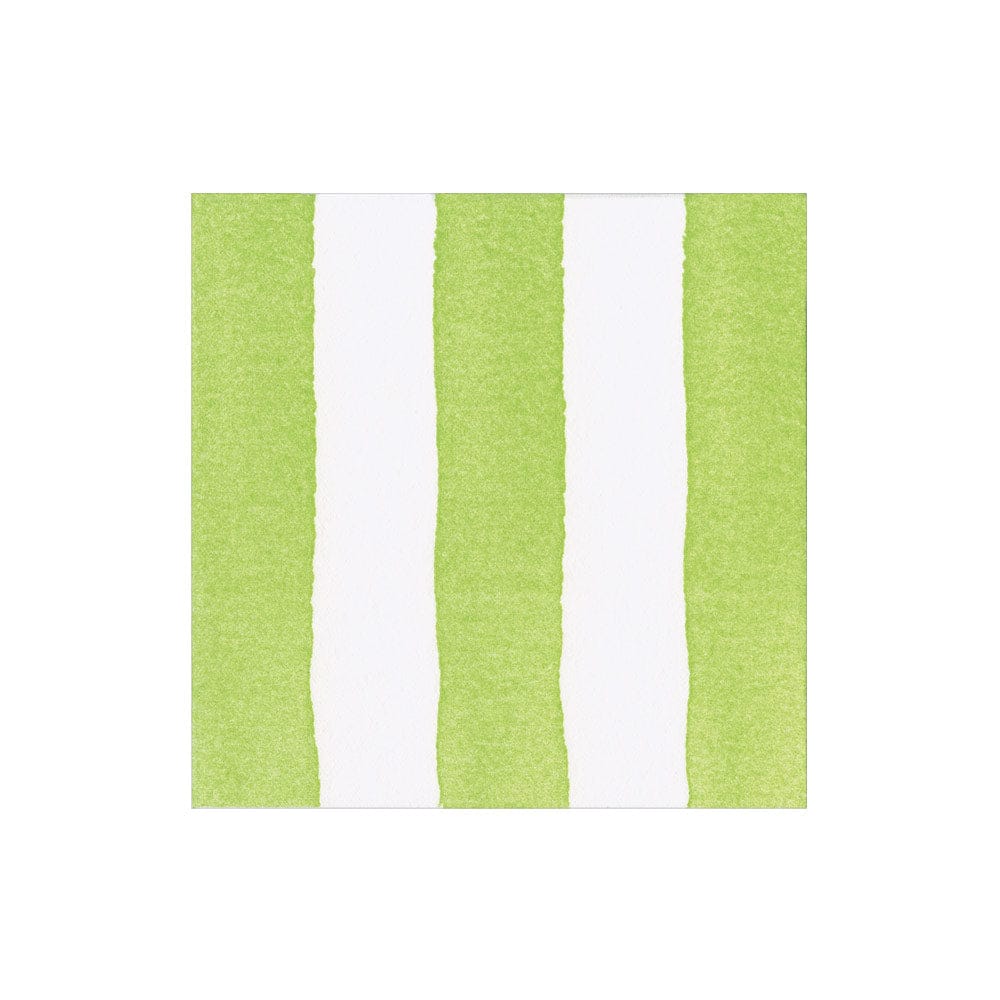 Cafe Stripe Cocktail Napkin- Lime