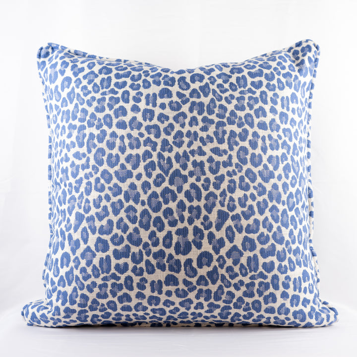 Backyard Bengal Pillow-Cobalt