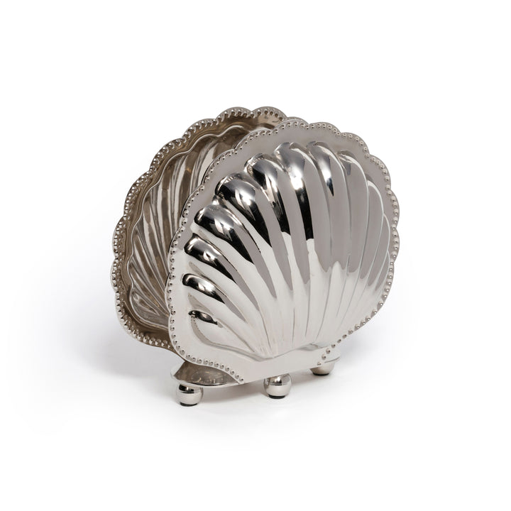 Cap Ferrat Fan Shell Napkin Holder-Polished Nickel