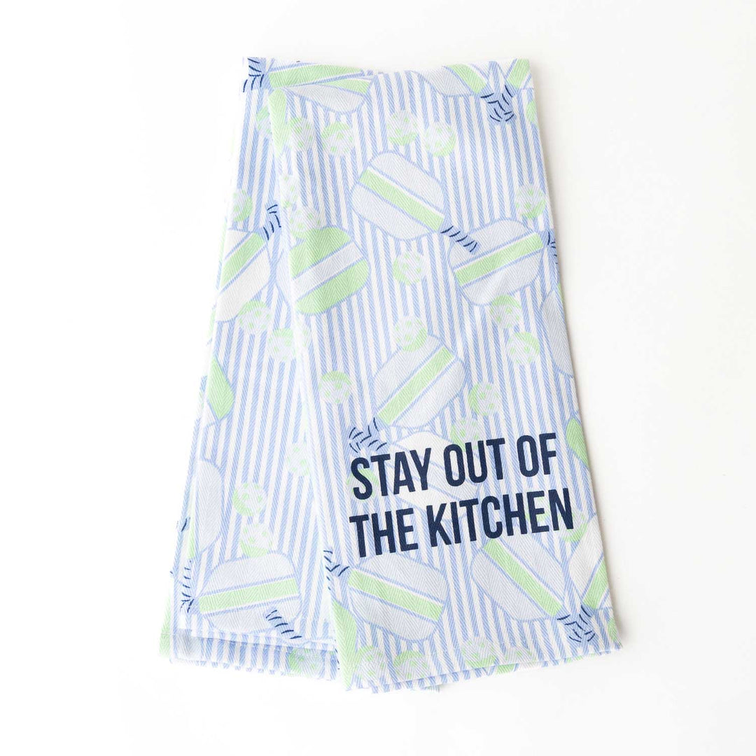 2pc Blue Pickleball Stripe Kitchen Towel
