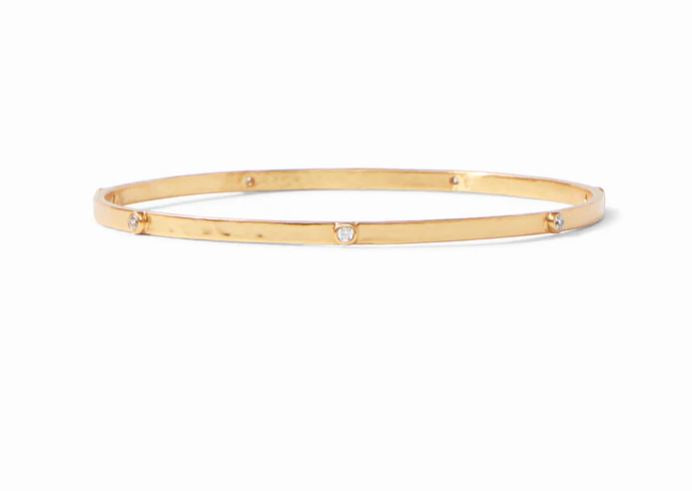 Crescent Stone Bangle - Cubic Z Small