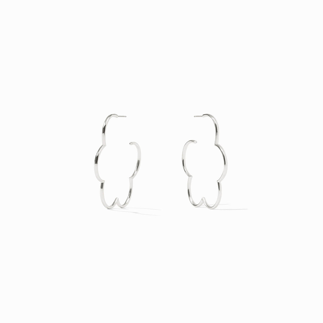 Gardenia Hoop - Silver Medium
