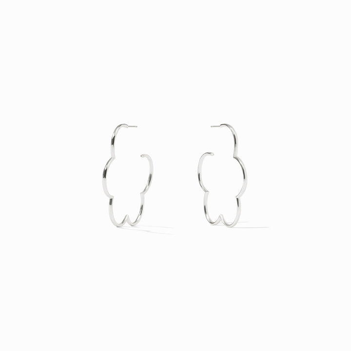 Gardenia Hoop - Silver Medium