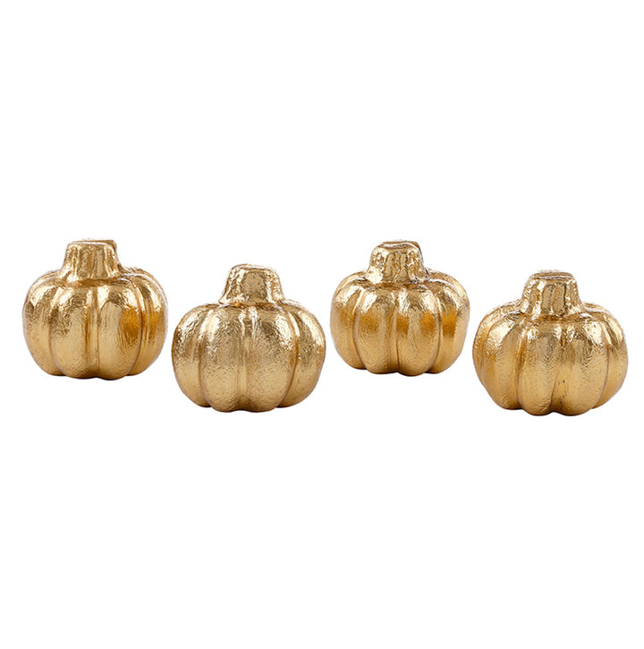 Gold Pumpkin Place Card Holders-Set of 4