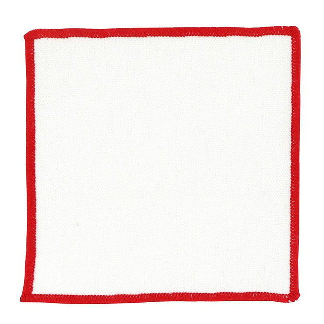 Overlocked Cloth Cocktail Napkins-Red-Set of 6
