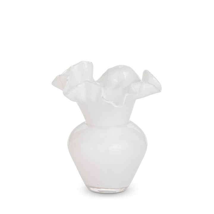 Glass Ruffle Vase