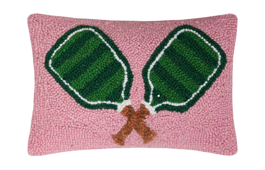 Green &amp; Pink Pickleball Hook Pillow
