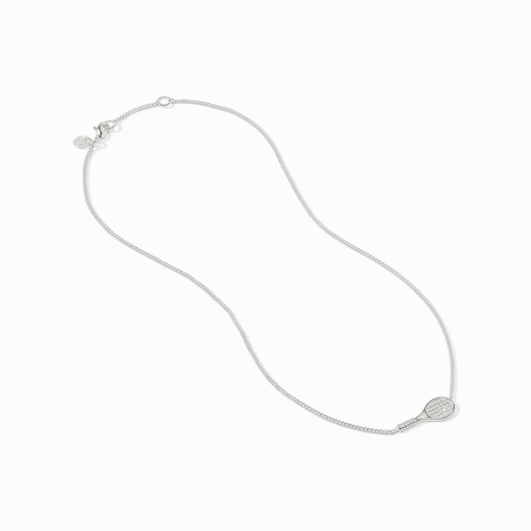 Tennis Racquet Delicate Necklace - Silver