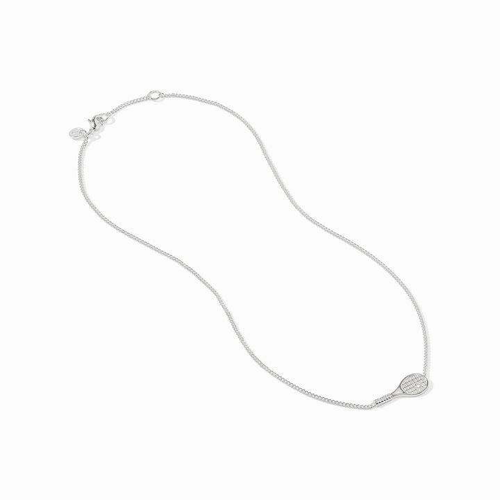 Tennis Racquet Delicate Necklace - Silver
