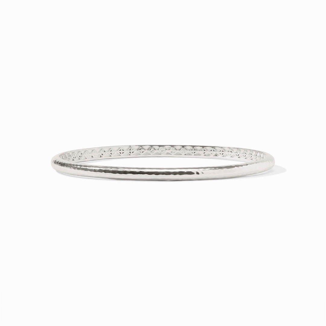 Havana Demi Bangle - Silver Small