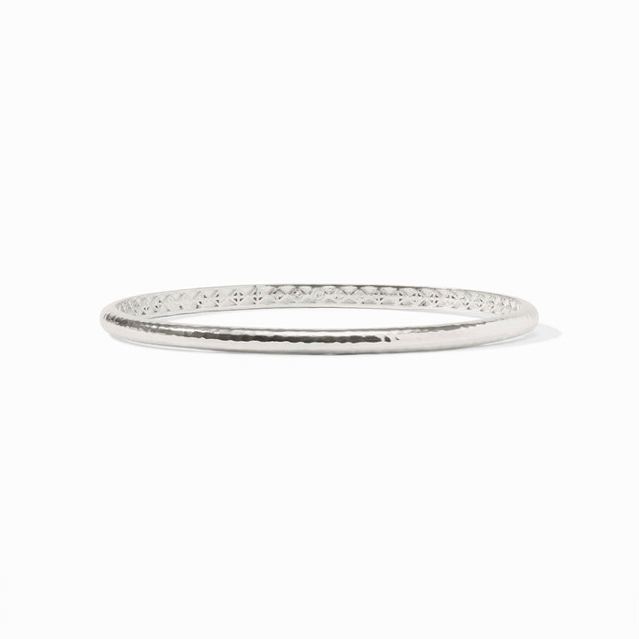 Havana Demi Bangle - Silver Small