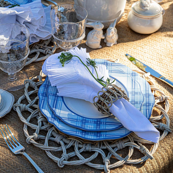Provence Rattan Whitewash Napkin Ring- Set of 4