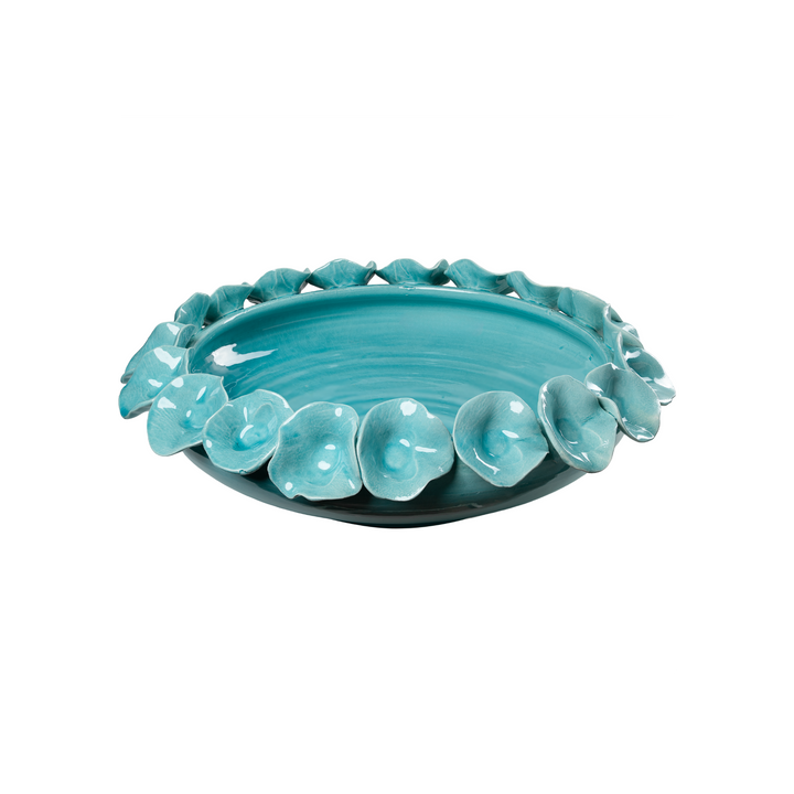 Bowl with Petals Turquoise