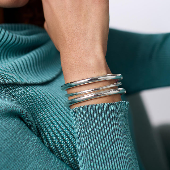 Havana Bangle - Silver Small
