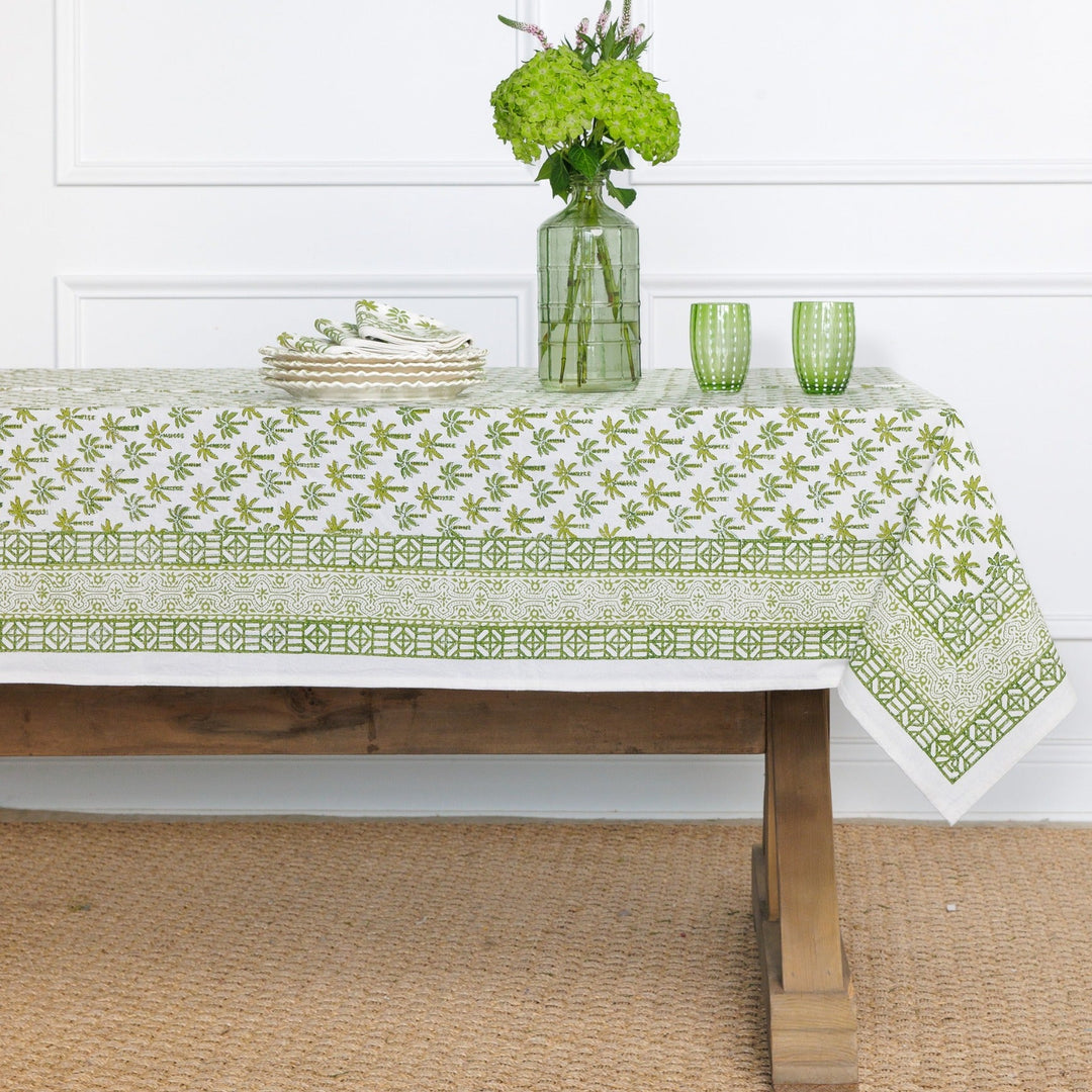 Palm Tree Green Tablecloth