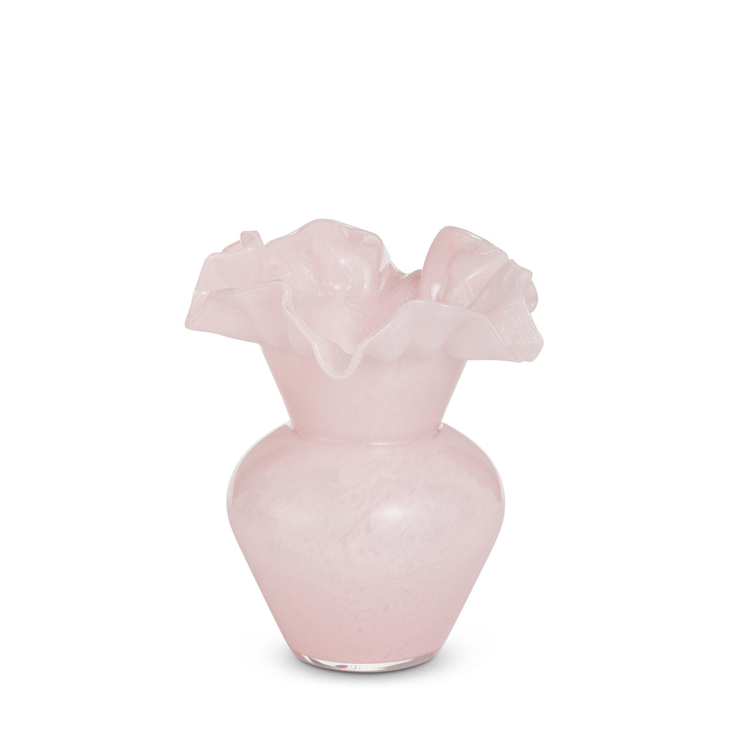 Glass Ruffle Vase