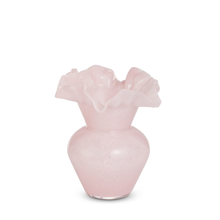 Glass Ruffle Vase