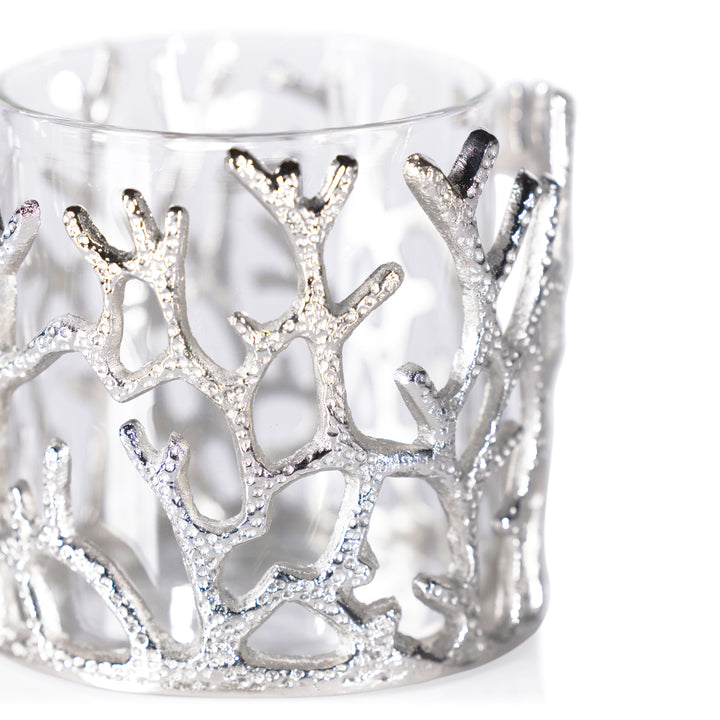 Coral Sea Brass Hurricane with Glass Insert-Nickel