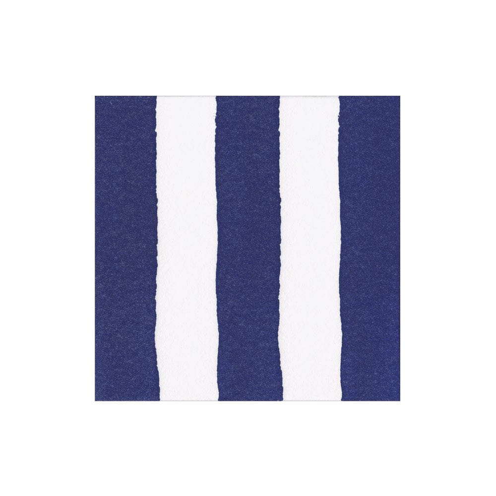 Cafe Stripe Cocktail Napkin- Navy