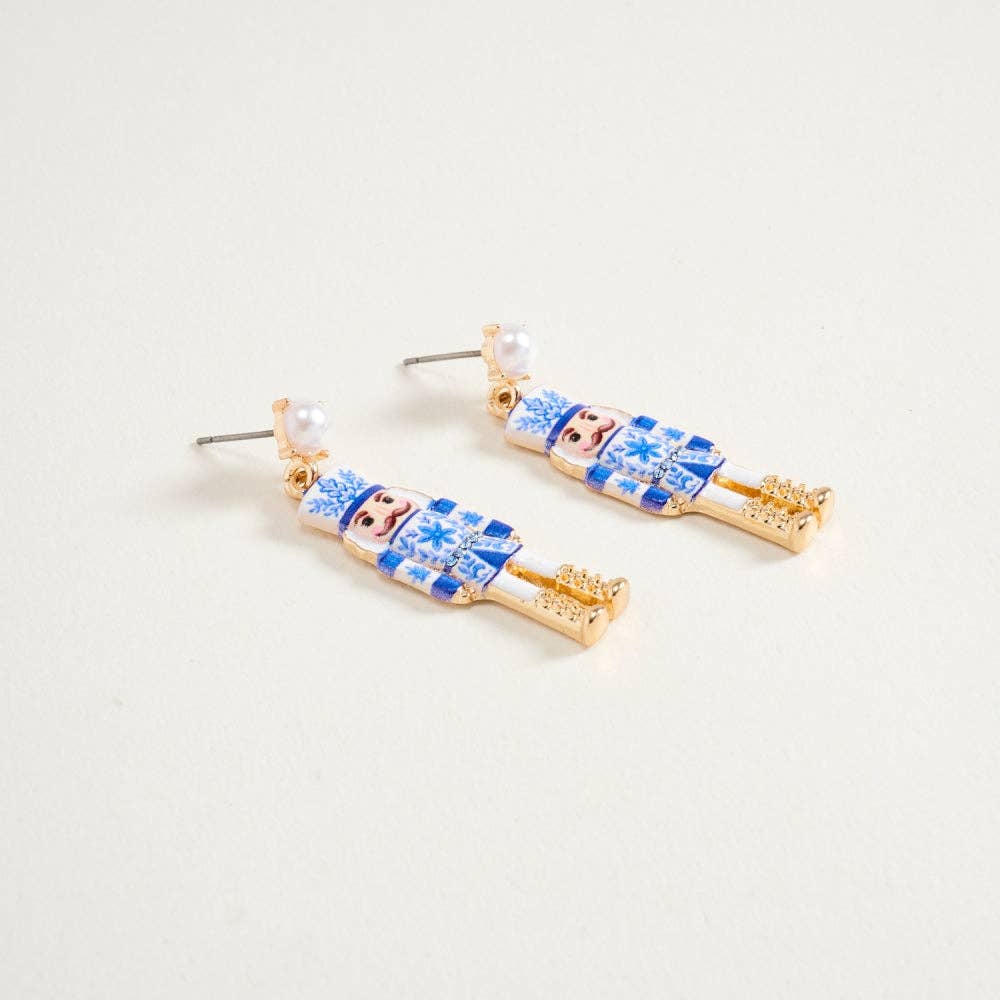 Blue Nutcracker Earrings