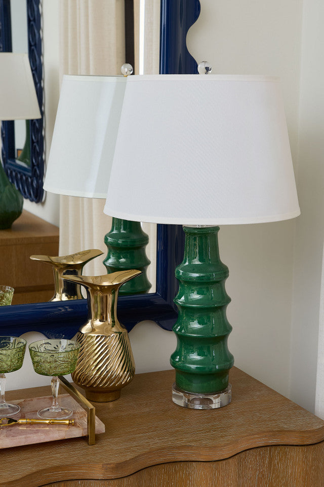 Jesse Lamp with 16" Shade-Forest Green