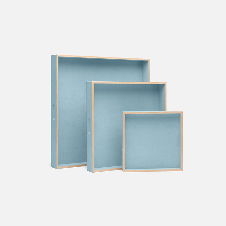 Powder Blue Faux Shagreen Tray