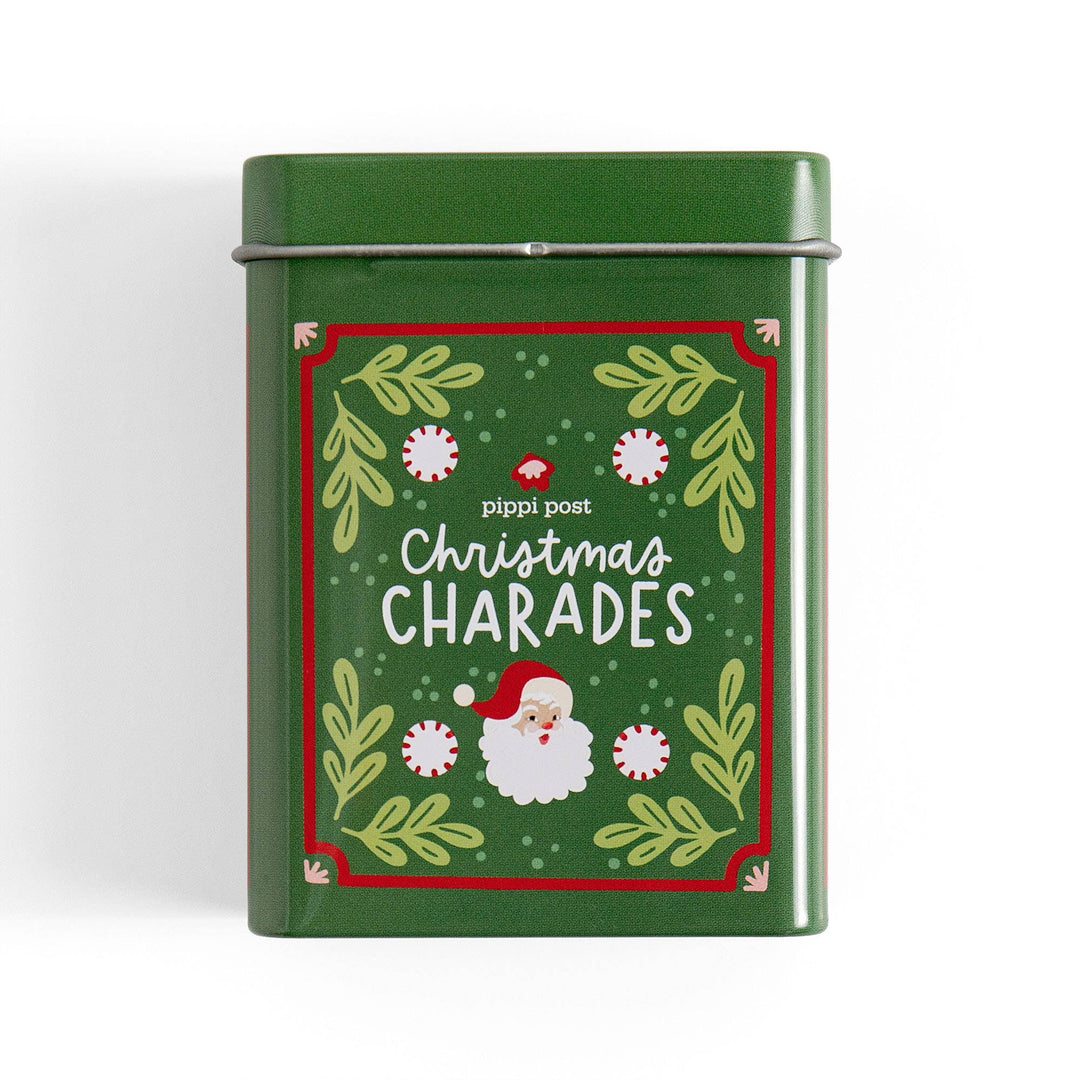 Christmas Charades Game - Deck of Cards + Storage Tin