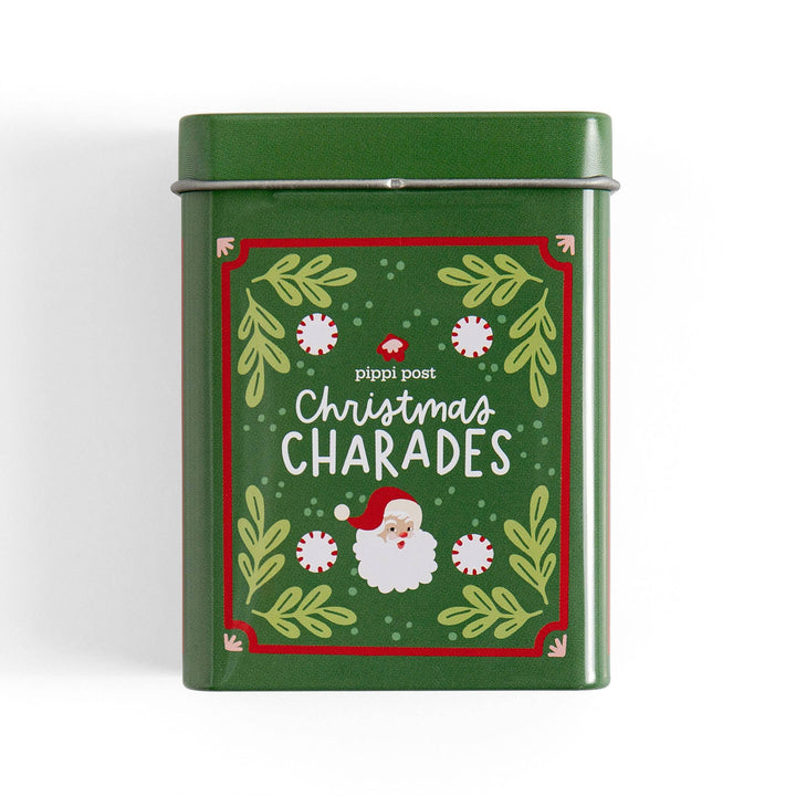Christmas Charades Game - Deck of Cards + Storage Tin